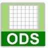 ODS file format symbol free icon